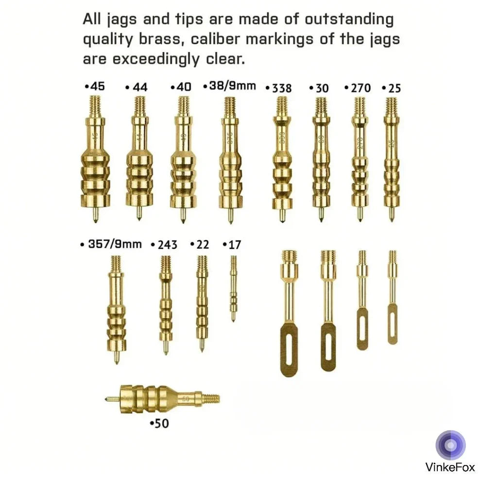 VinkeFox Universal Gun Cleaning Kit for All Guns Brass Jags & Loops