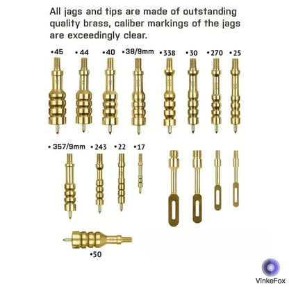 VinkeFox Universal Gun Cleaning Kit for All Guns Brass Jags & Loops