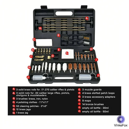 VinkeFox Universal Gun Cleaning Kit for All Guns Brass Jags & Loops