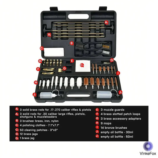 VinkeFox Universal Gun Cleaning Kit for All Guns Brass Jags & Loops