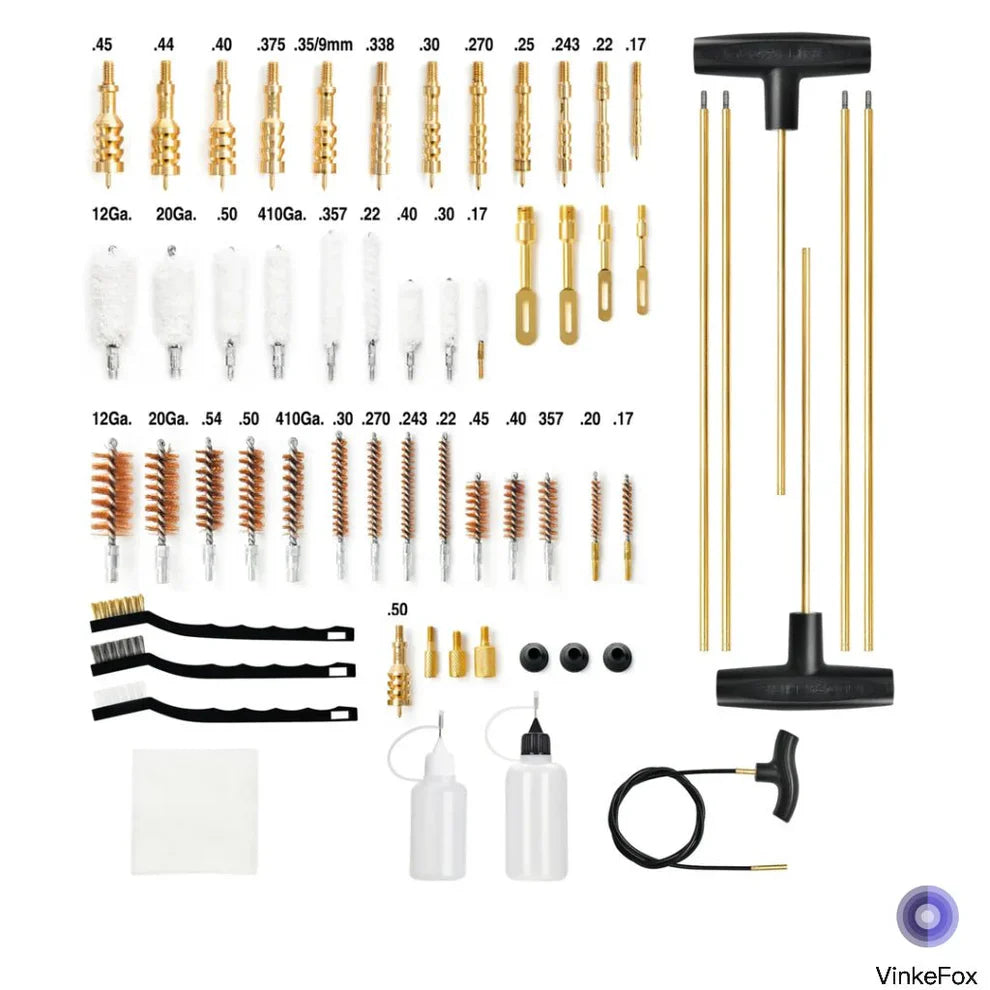 VinkeFox Universal Gun Cleaning Kit for All Guns Brass Jags & Loops Upgraded